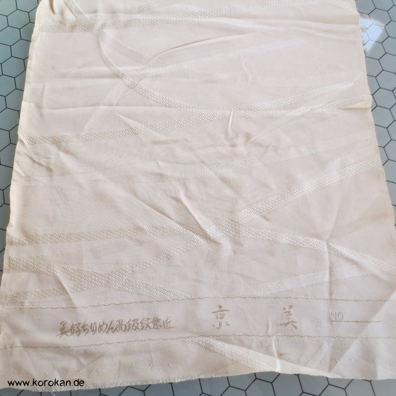 naturfarben Gräser Damast Kakeshita Seidenstoff Hochzeits Kimono
