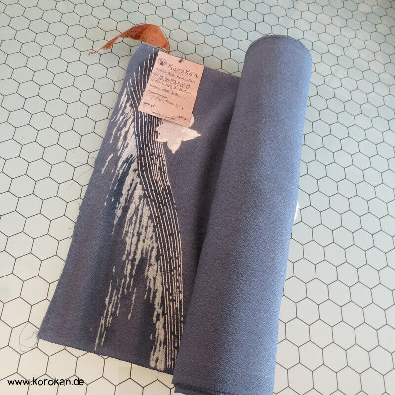 Fluss Ahornblatt Chirimen Crepe Seide, Araihari Homongi Kimono