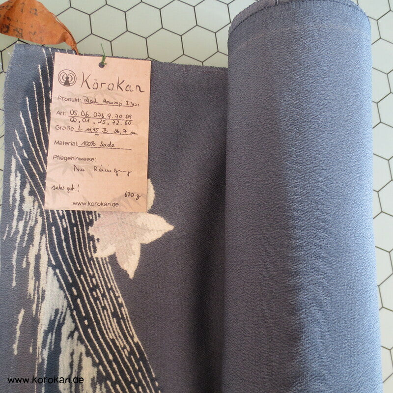 Fluss Ahornblatt Chirimen Crepe Seide, Araihari Homongi Kimono