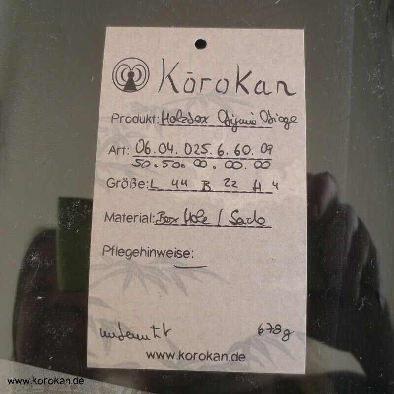 schwarze Trauer Obiage + Obijime in Geschenkbox aus Holz