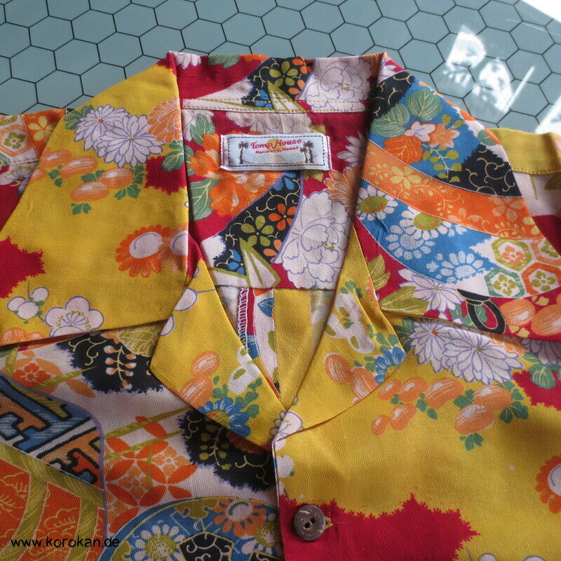 Hawaihemd Upcycling Kimono Seide
