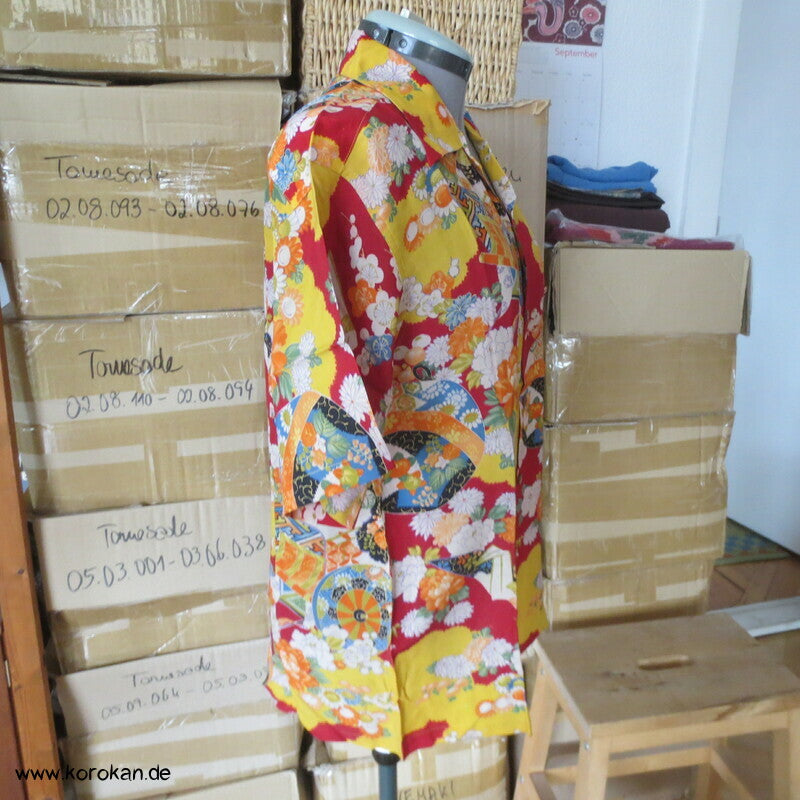 Hawaihemd Upcycling Kimono Seide