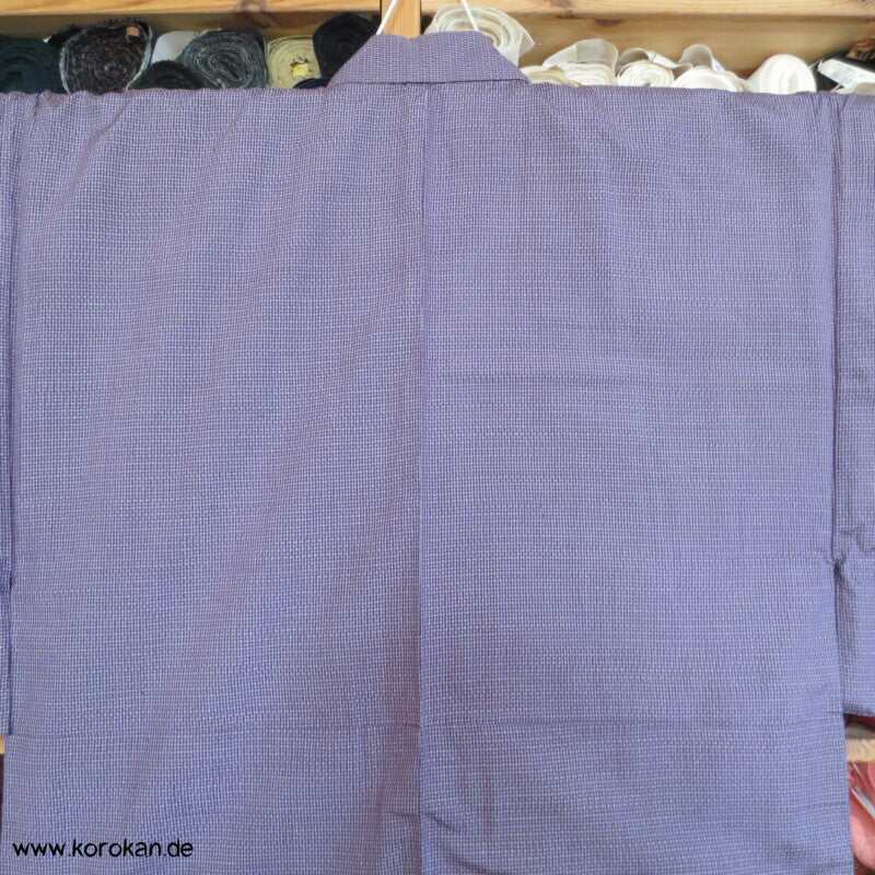 Kimono Haori Ensemble, lila Kasuri Tsumugi Seide