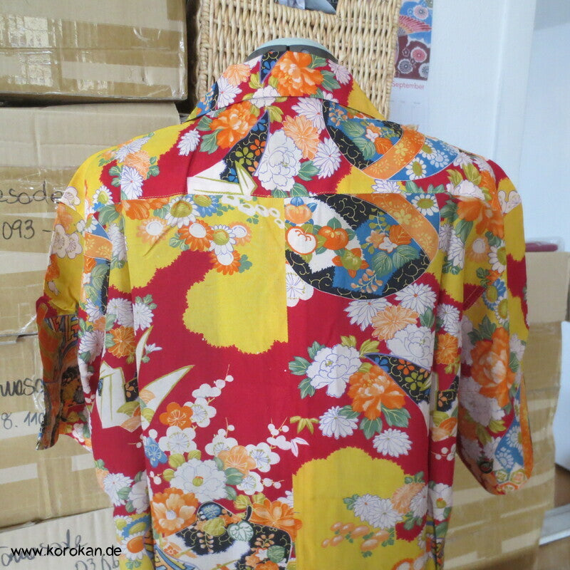 Hawaihemd Upcycling Kimono Seide