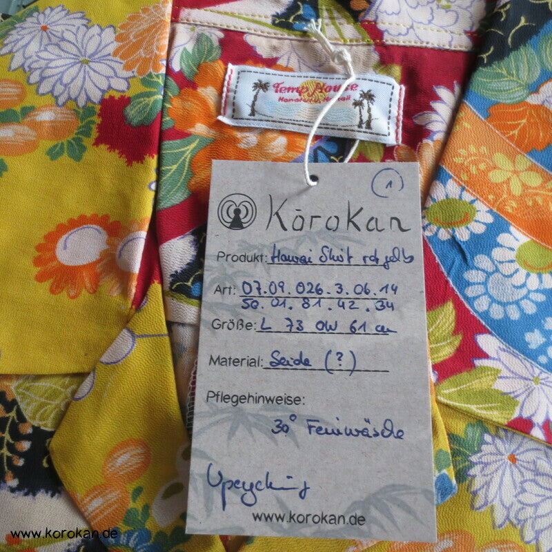 Hawaihemd Upcycling Kimono Seide