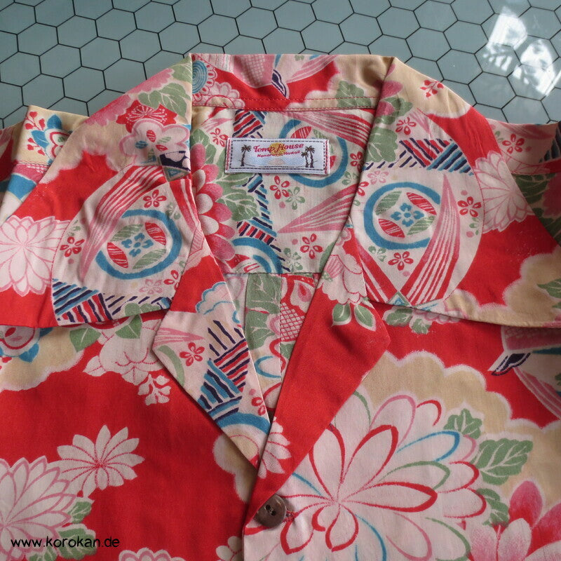 Hawaihemd Upcycling Kimono Seide