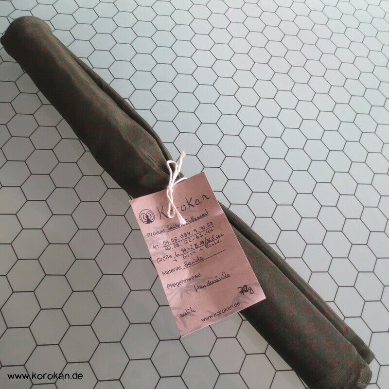 Flechtmuster Seidenpongé Araihari Kimono Futterstoffrest