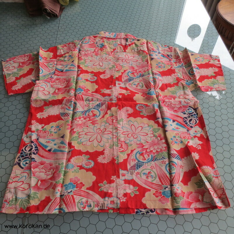 Hawaihemd Upcycling Kimono Seide