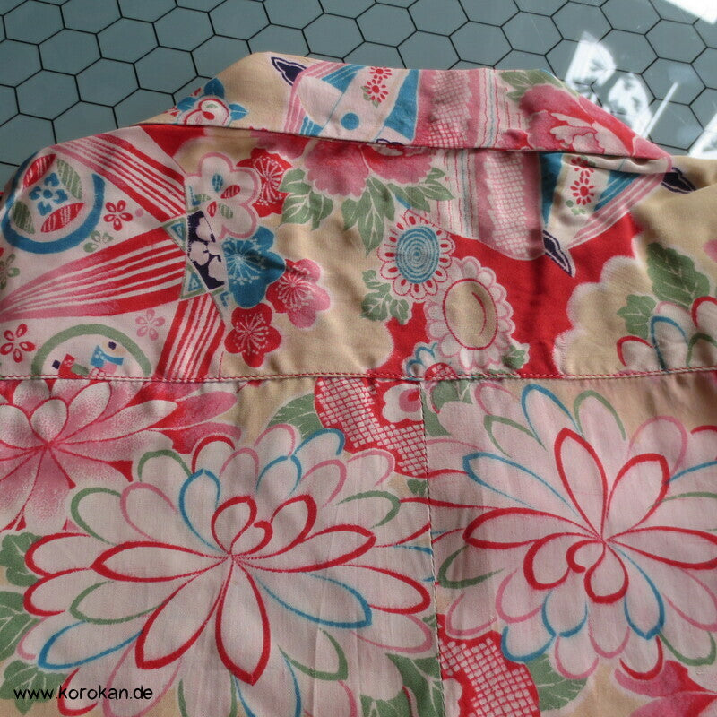 Hawaihemd Upcycling Kimono Seide