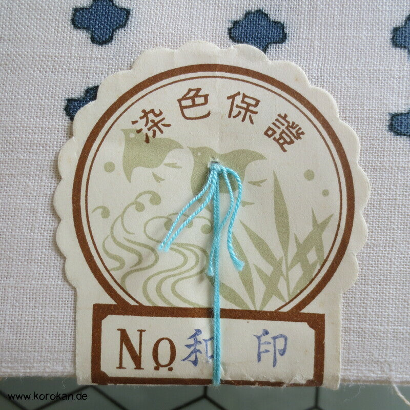 Blüten und Punktestreifen Yukata Kimono Baumwollstoff