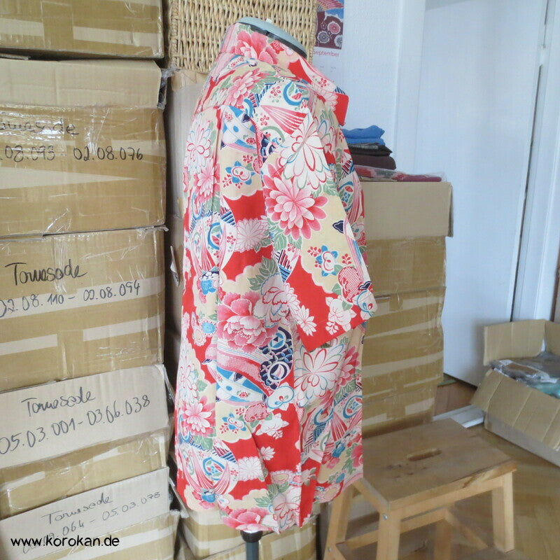 Hawaihemd Upcycling Kimono Seide
