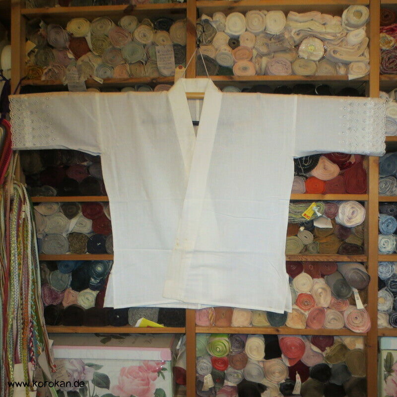 Hadajuban Kimono Unterhemd mit Spitzenärmeln