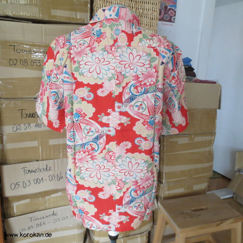 Hawaihemd Upcycling Kimono Seide