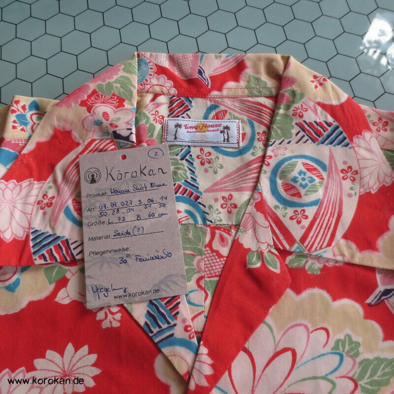 Hawaihemd Upcycling Kimono Seide