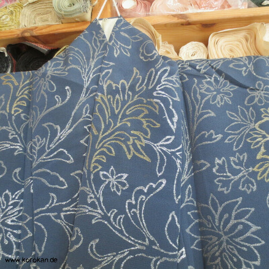 festlicher chinesischer Seiden Brokat 1950'er Komon Kimono