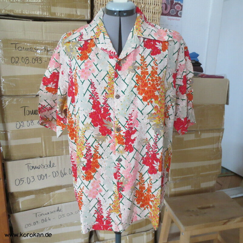 Hawaihemd Upcycling Kimono Seide