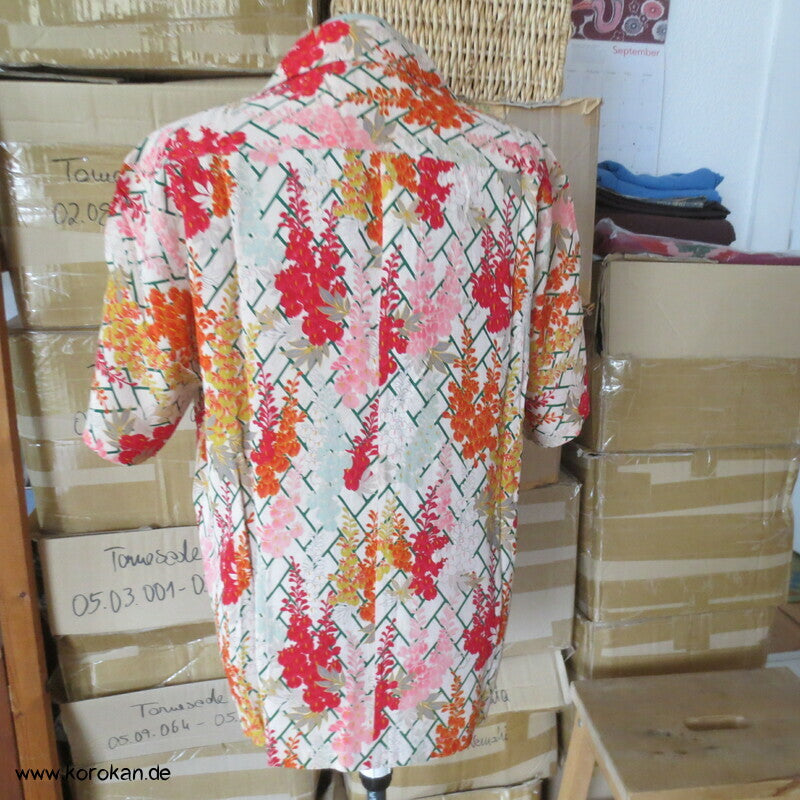 Hawaihemd Upcycling Kimono Seide
