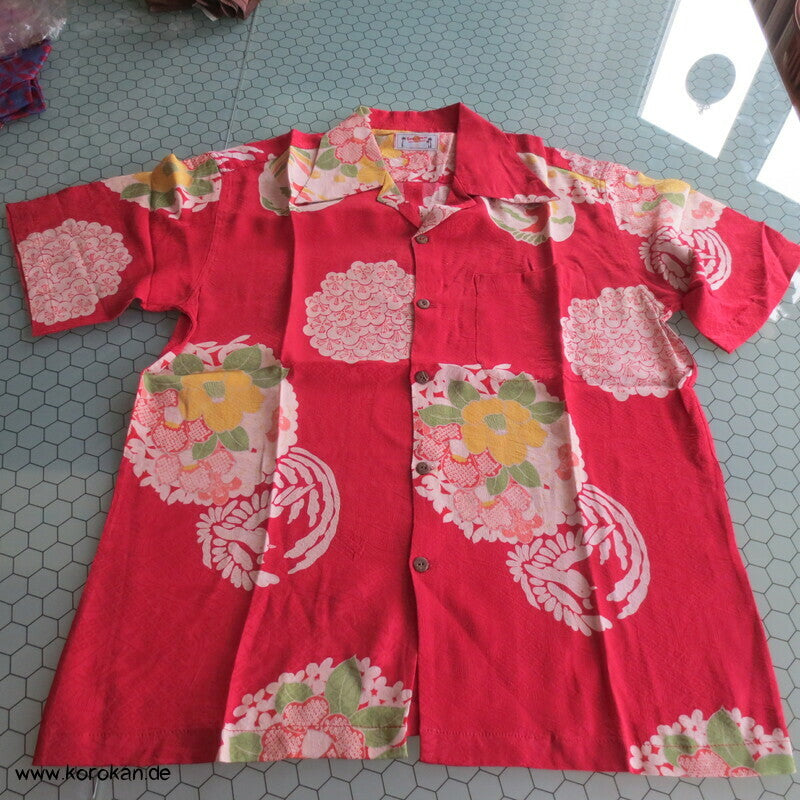 Hawaihemd Upcycling Kimono Seide