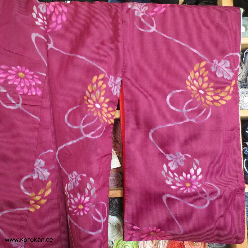 Kiku Kugeln Kett Meisen Seiden Satin Komon Kimono