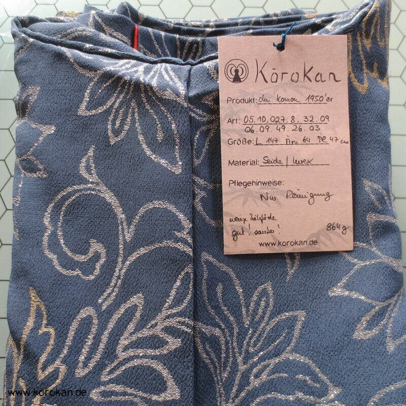 festlicher chinesischer Seiden Brokat 1950'er Komon Kimono