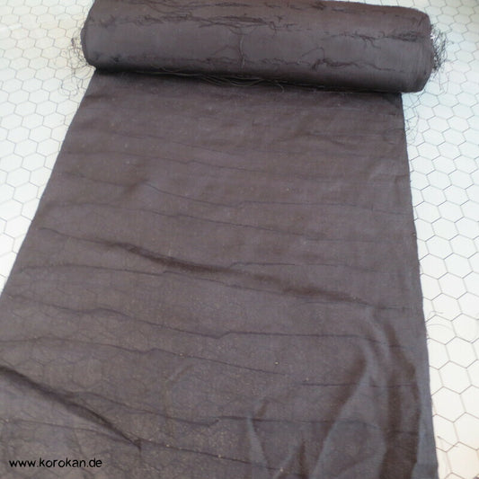 schwarze gewebte Streifen Japan Crepe Georgette Seide Araihari Kimono