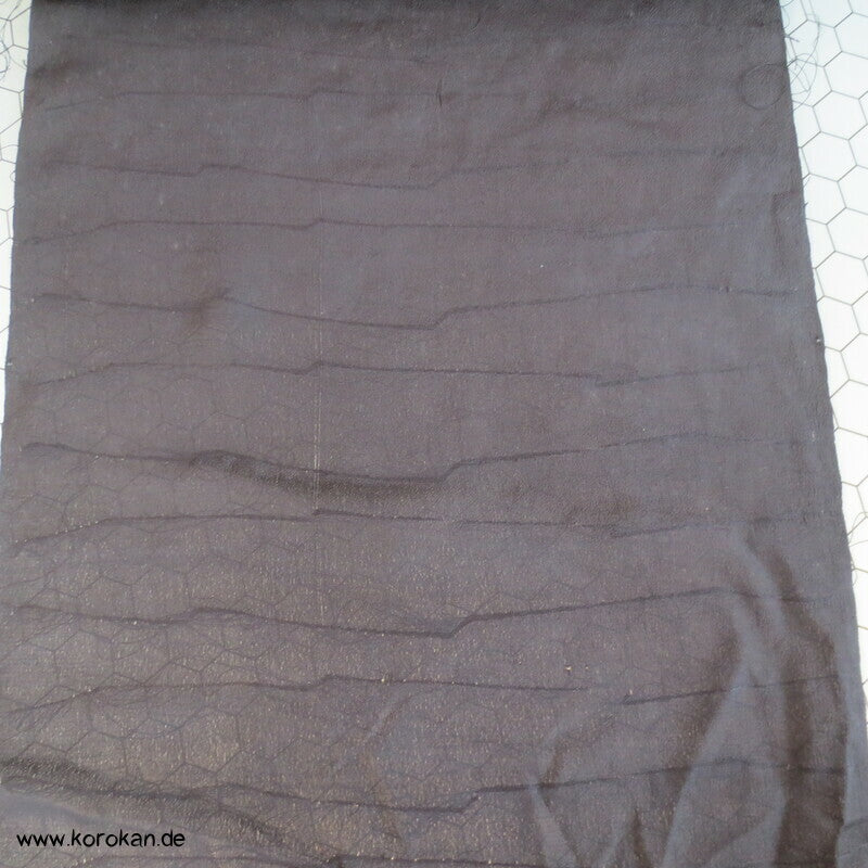 schwarze gewebte Streifen Japan Crepe Georgette Seide Araihari Kimono