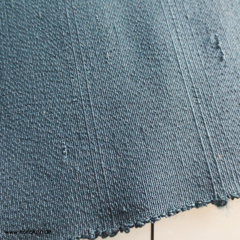 Ensemble Tanmono Stoffrolle Fushi Tsumugi Kimono Seide dunkles petrol
