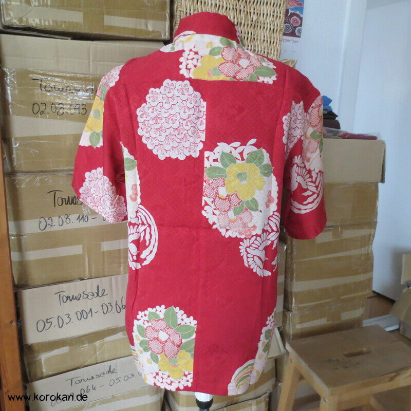 Hawaihemd Upcycling Kimono Seide