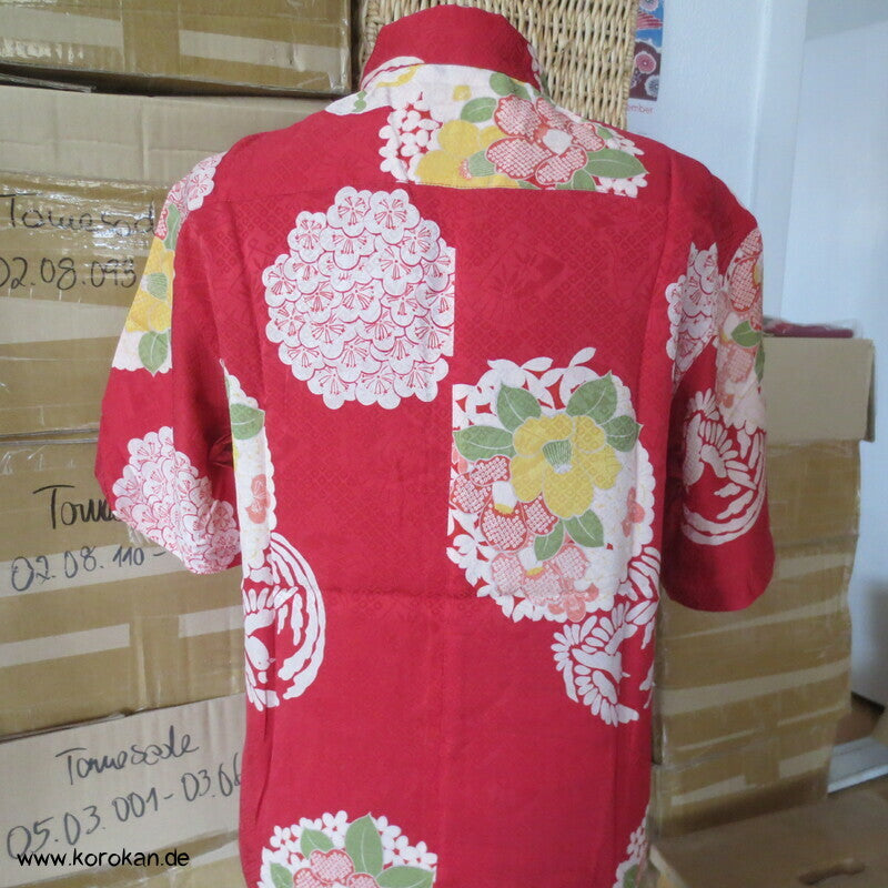 Hawaihemd Upcycling Kimono Seide