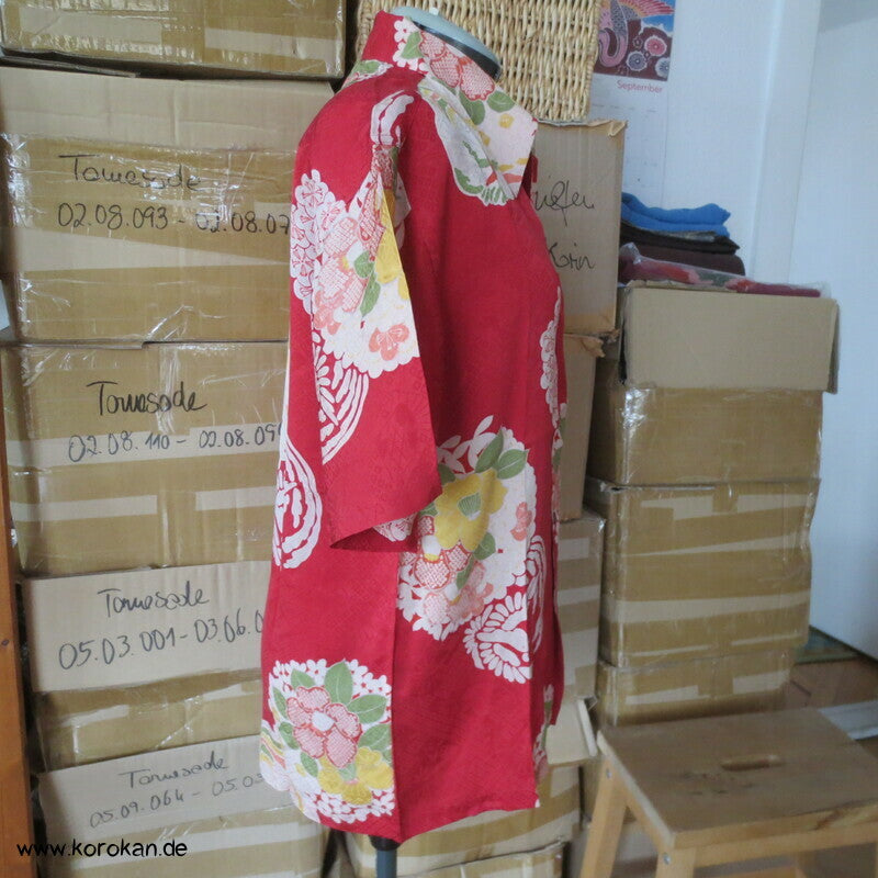 Hawaihemd Upcycling Kimono Seide