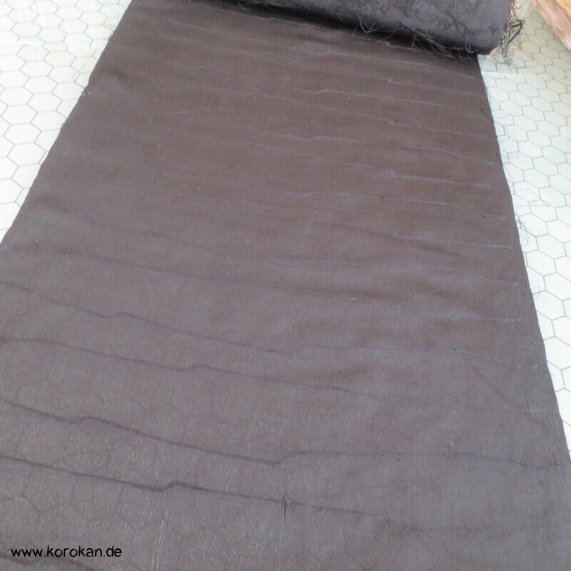 schwarze gewebte Streifen Japan Crepe Georgette Seide Araihari Kimono