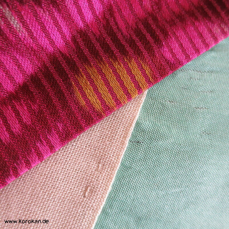 Kiku Kugeln Kett Meisen Seiden Satin Komon Kimono