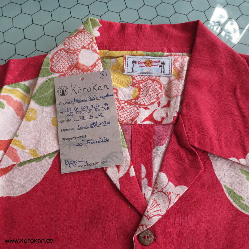Hawaihemd Upcycling Kimono Seide