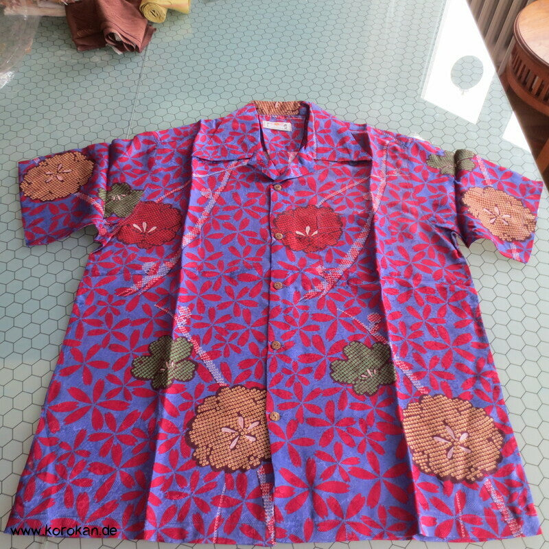 Hawaihemd Upcycling Kimono Seide