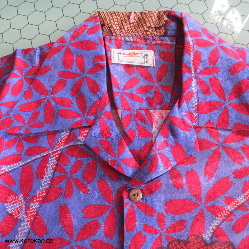 Hawaihemd Upcycling Kimono Seide