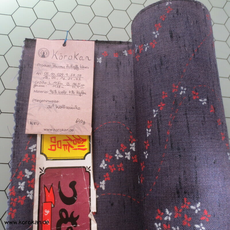 Schmetterling Wellen Kimono Wollstoff