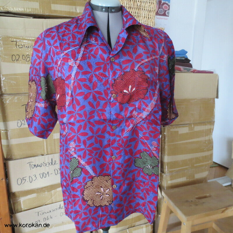 Hawaihemd Upcycling Kimono Seide