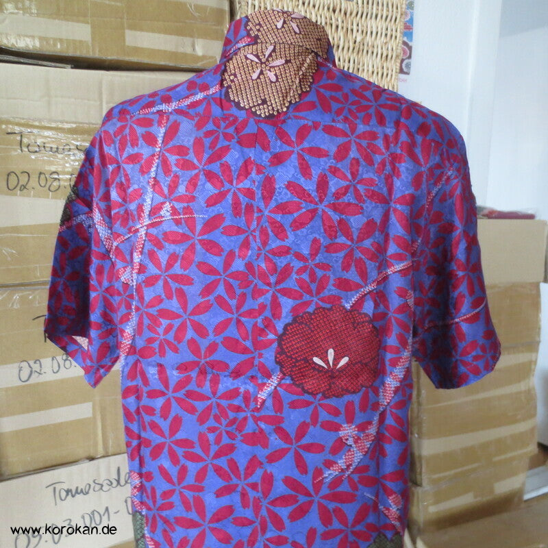 Hawaihemd Upcycling Kimono Seide