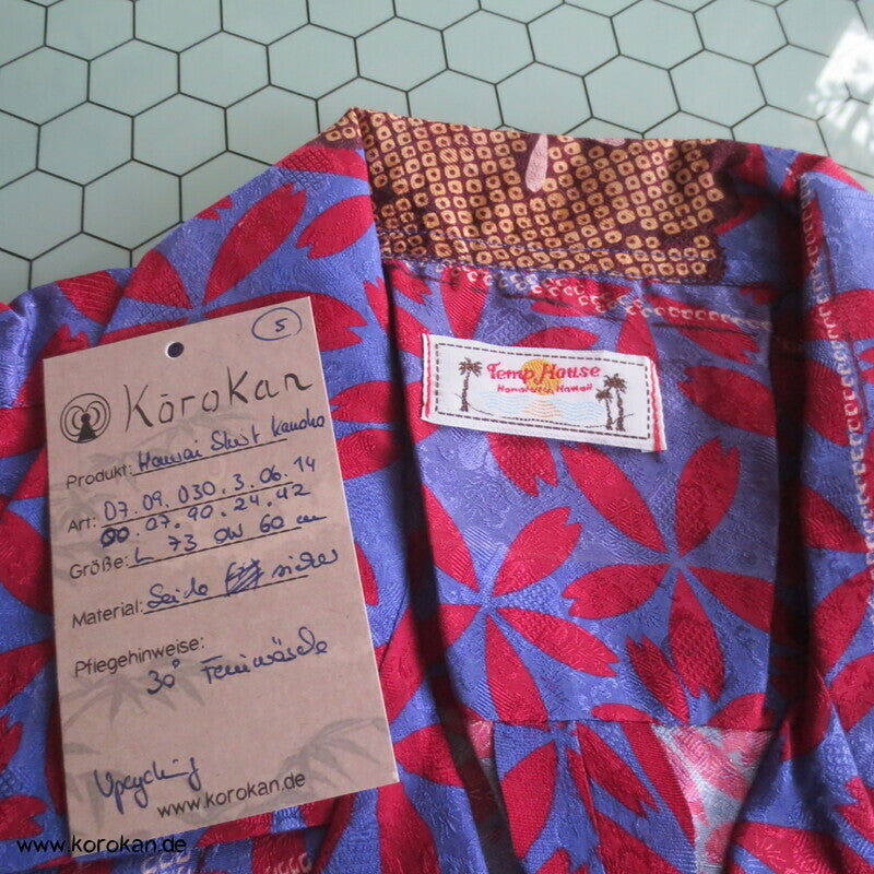 Hawaihemd Upcycling Kimono Seide