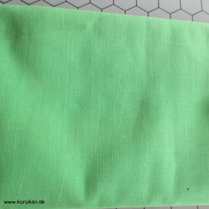 grasgrünes Batist Baumwollfutter für Kimono - originalgeheftet