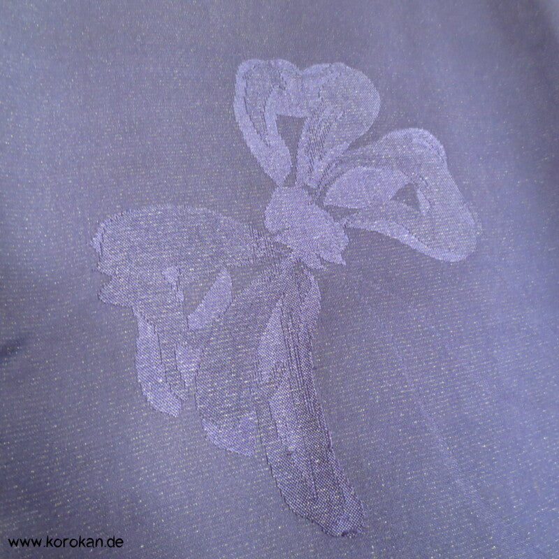 gewebte Schleifen Seidendamast, blauvioletter Iromuji Kimono