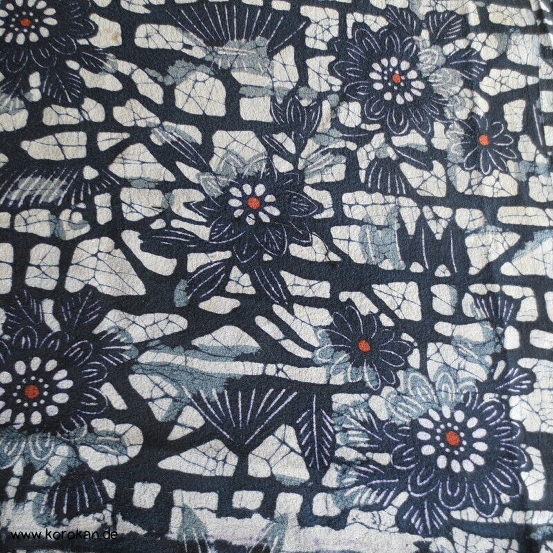 Bingata Batik Chirimen Crepe Seide, Araihari Kimono