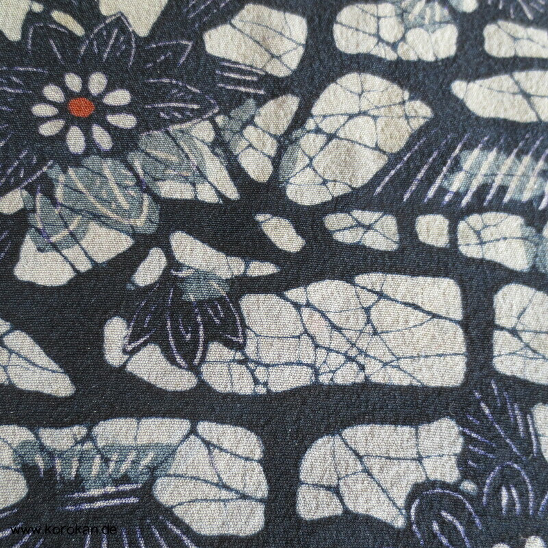 Bingata Batik Chirimen Crepe Seide, Araihari Kimono