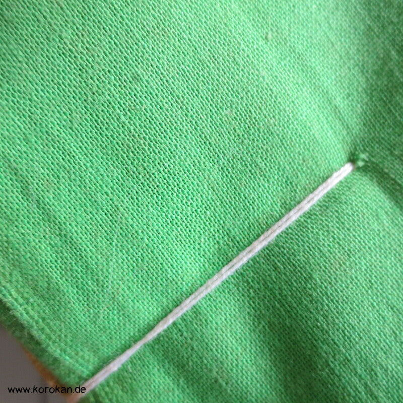 grasgrünes Batist Baumwollfutter für Kimono - originalgeheftet