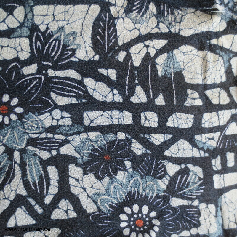 Bingata Batik Chirimen Crepe Seide, Araihari Kimono