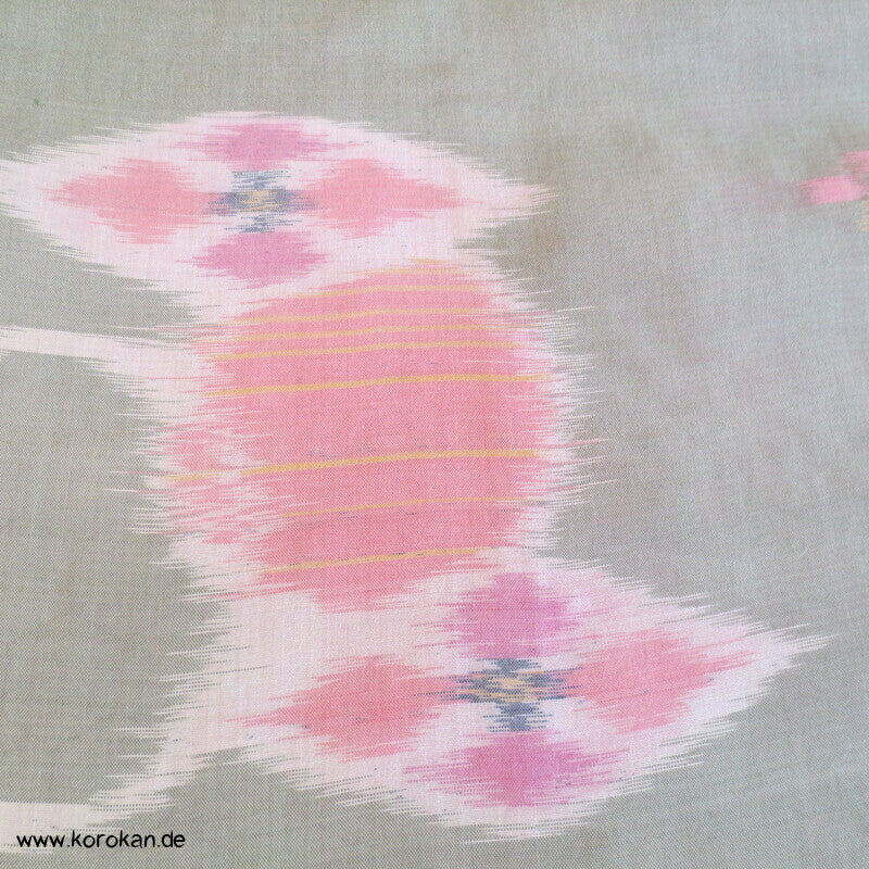 1930'er Araihari Kimono Stoff, Rauten und Kreise, modernistisch