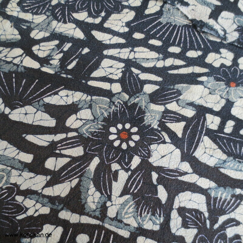 Bingata Batik Chirimen Crepe Seide, Araihari Kimono