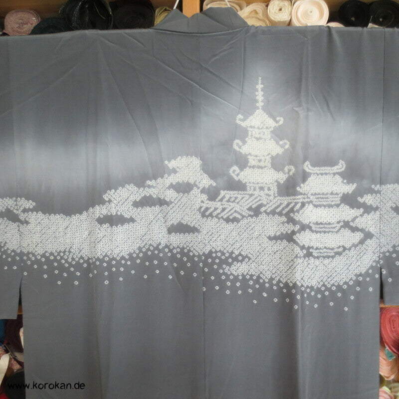 Shibori Tempelmuster Juban Unterkimono, Seide