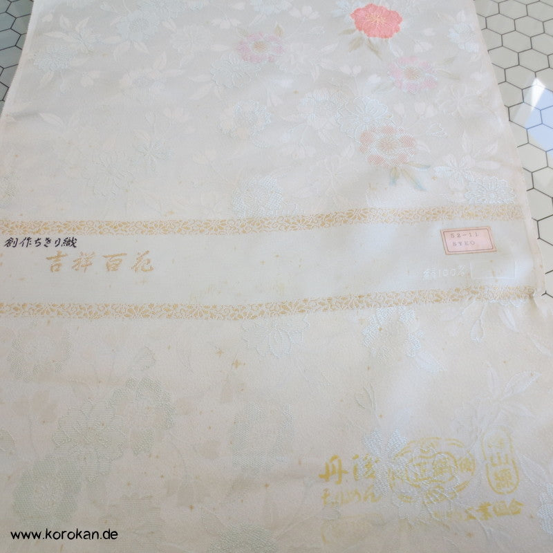 Shibori Blumen Kimono Seidendamast