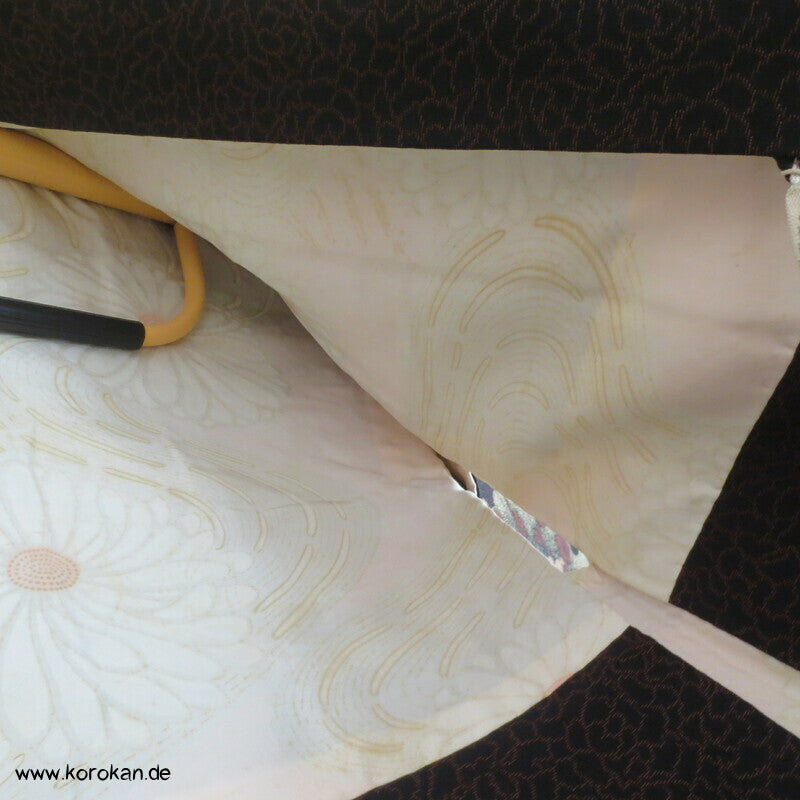 Seiden Urushi Schneeflocken Haori (Abend - ) Kimono Jacke, mit Himo